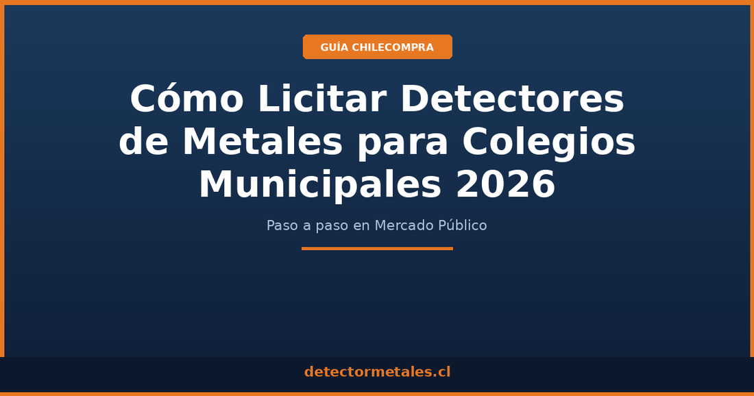 Licitación detectores metales ChileCompra colegios municipales 2026
