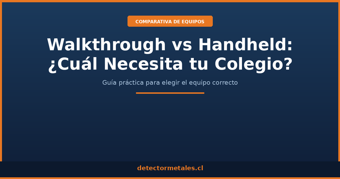 Walkthrough vs handheld detector metales colegio Chile