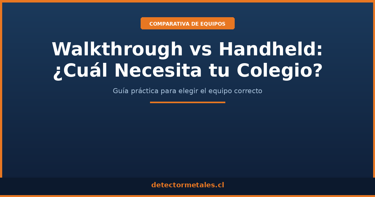 Walkthrough vs handheld detector metales colegio Chile